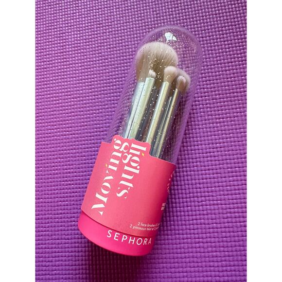 Sephora Moving Lights Face & Eye Brush Set Limited Edition NEW - Picture 1 of 5